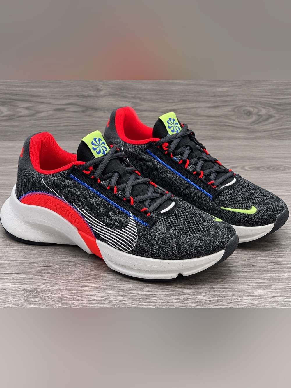 Nike SuperRep  Go 3 Men’s Size 8.5 Black Red Blue Training Workout Sneakers